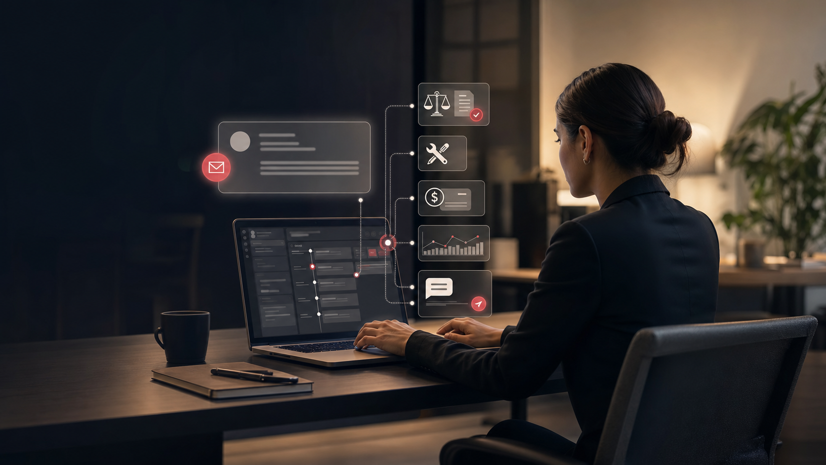 An Allure representative coordinating owner email requests into legal, maintenance, payment, reporting and vendor actions.