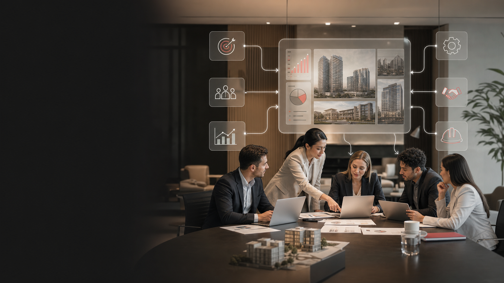 Allure team coordinating strategy, operations, tenant coordination, vendors, financial visibility and capital projects into one portfolio operating model.